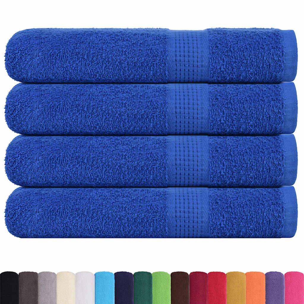 Serviettes de sauna FROGN 4 p. Bleu 80x200 cm 360 g/m²