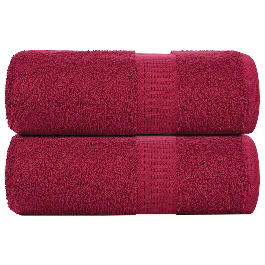 Gants de toilette FROGN lot de 2 Bordeaux 30x30 cm 360 g/m²