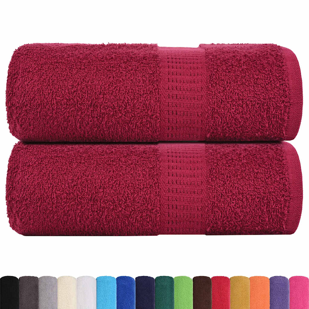 Gants de toilette FROGN lot de 2 Bordeaux 30x30 cm 360 g/m²