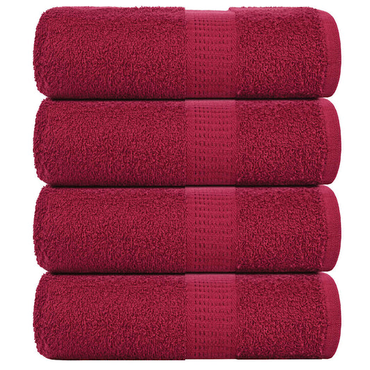 Waschtücher FROGN 4 Stk. Bordeaux 30x30 cm 360 g/m²
