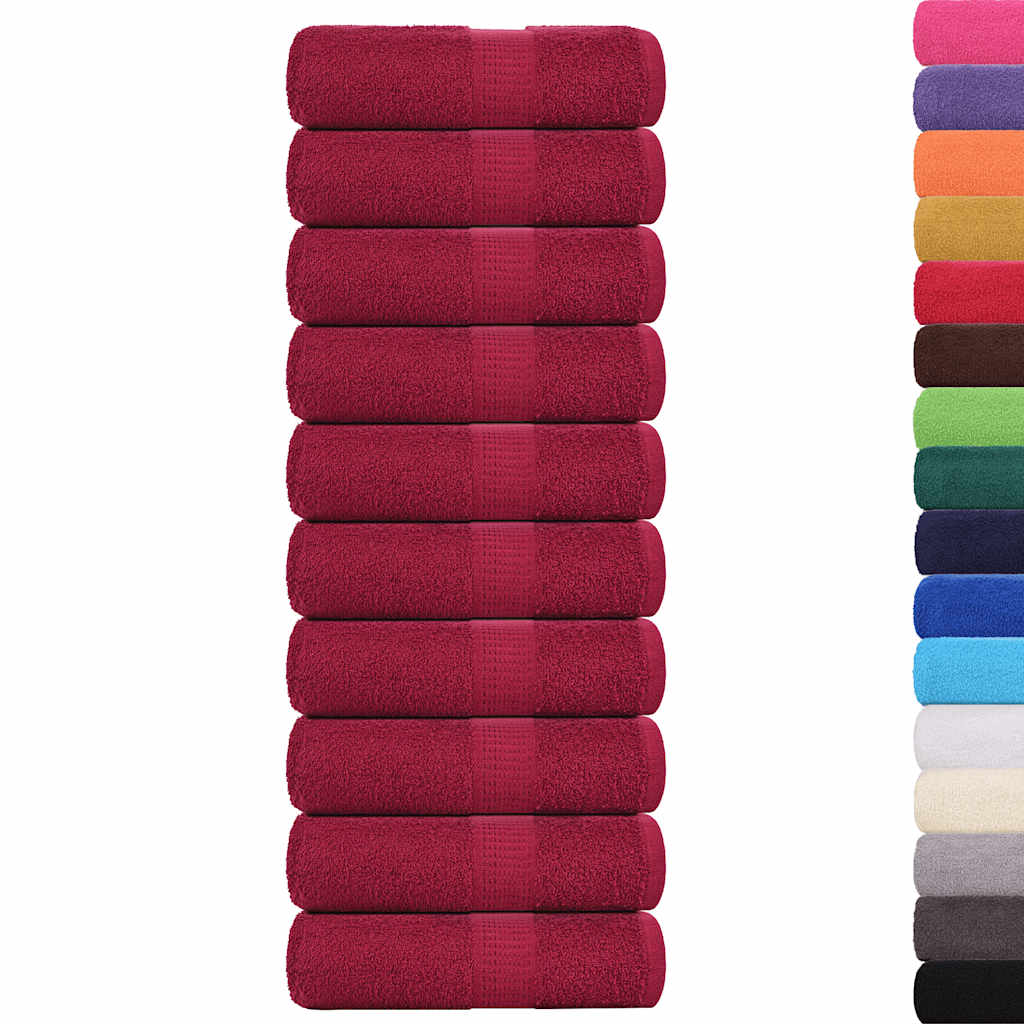 Waschtücher FROGN 10 Stk. Bordeaux 30x30 cm 360 g/m²