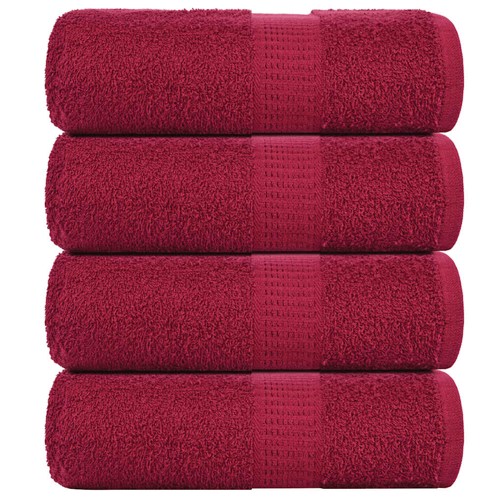 Serviettes invités FROGN 4 pièces Bordeaux 30x50 cm 360 g/m²