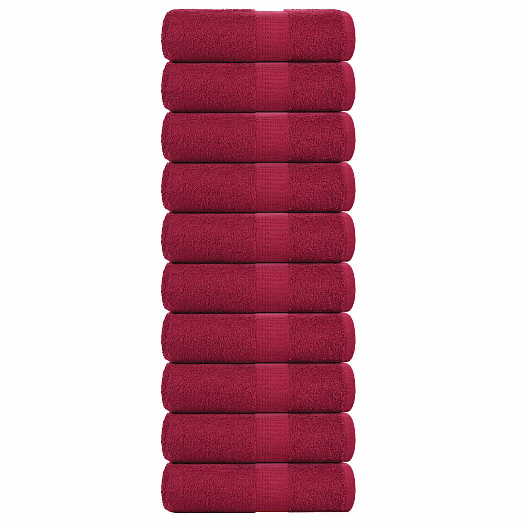 Guest Towels FROGN 10 pcs. Bordeaux 30x50 cm 360 gsm