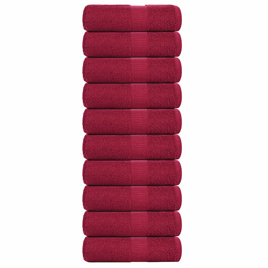 Gästetücher FROGN 10 Stk. Bordeaux 30x50 cm 360 g/m²