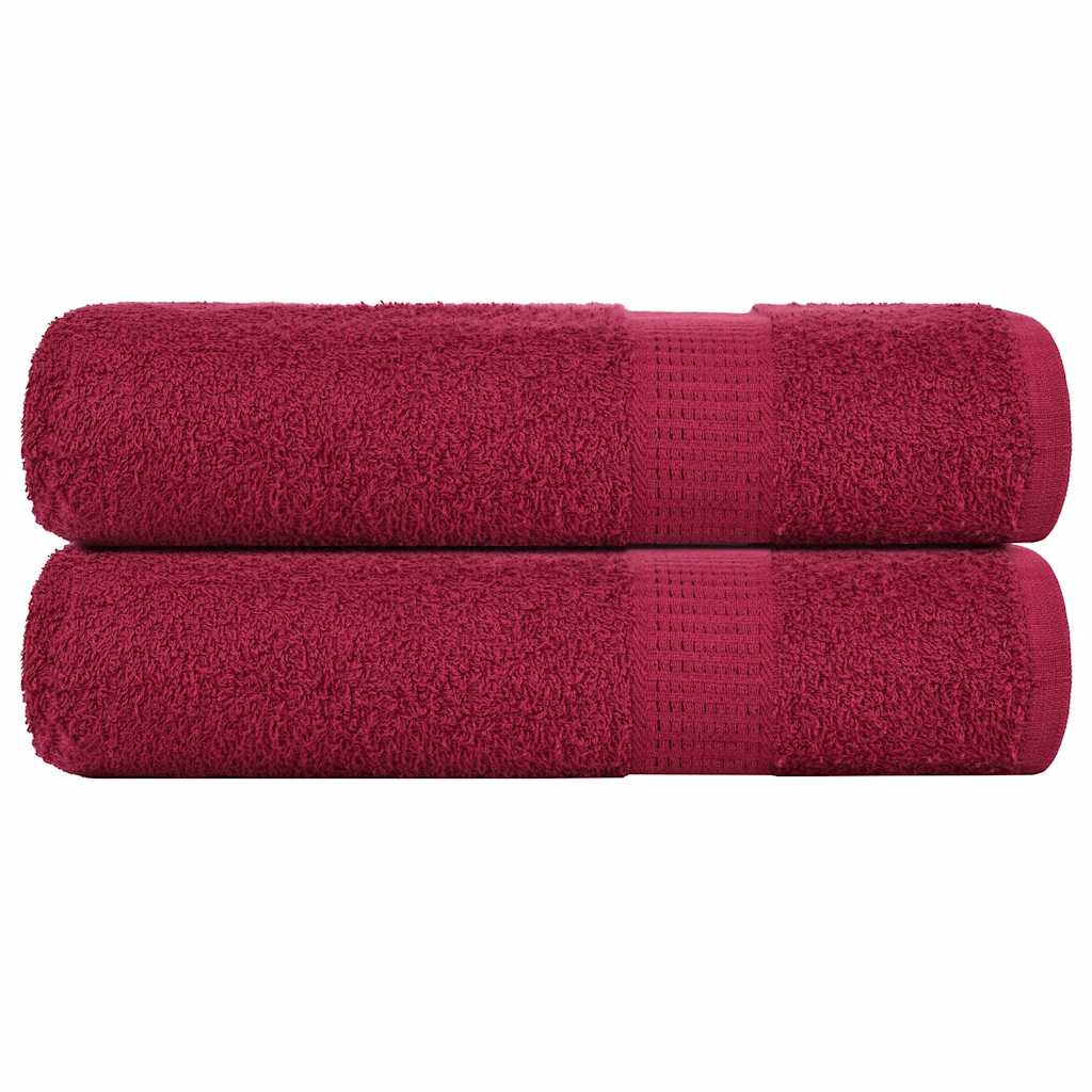 Serviettes FROGN 2 pièces Bordeaux 50x100 cm 360 g/m²