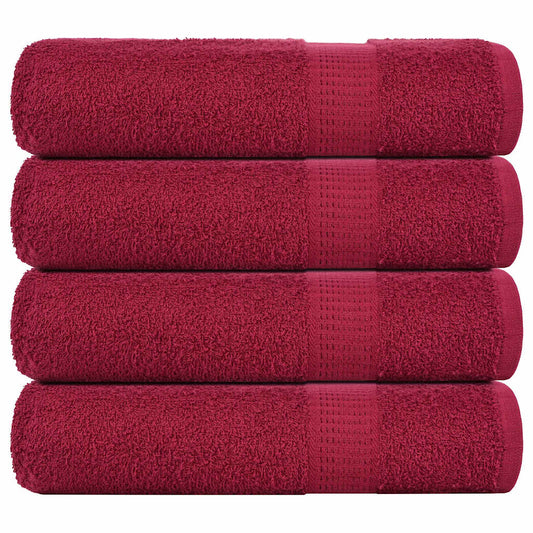 Serviettes FROGN 4 pces Bordeaux 50x100 cm 360 g/m²