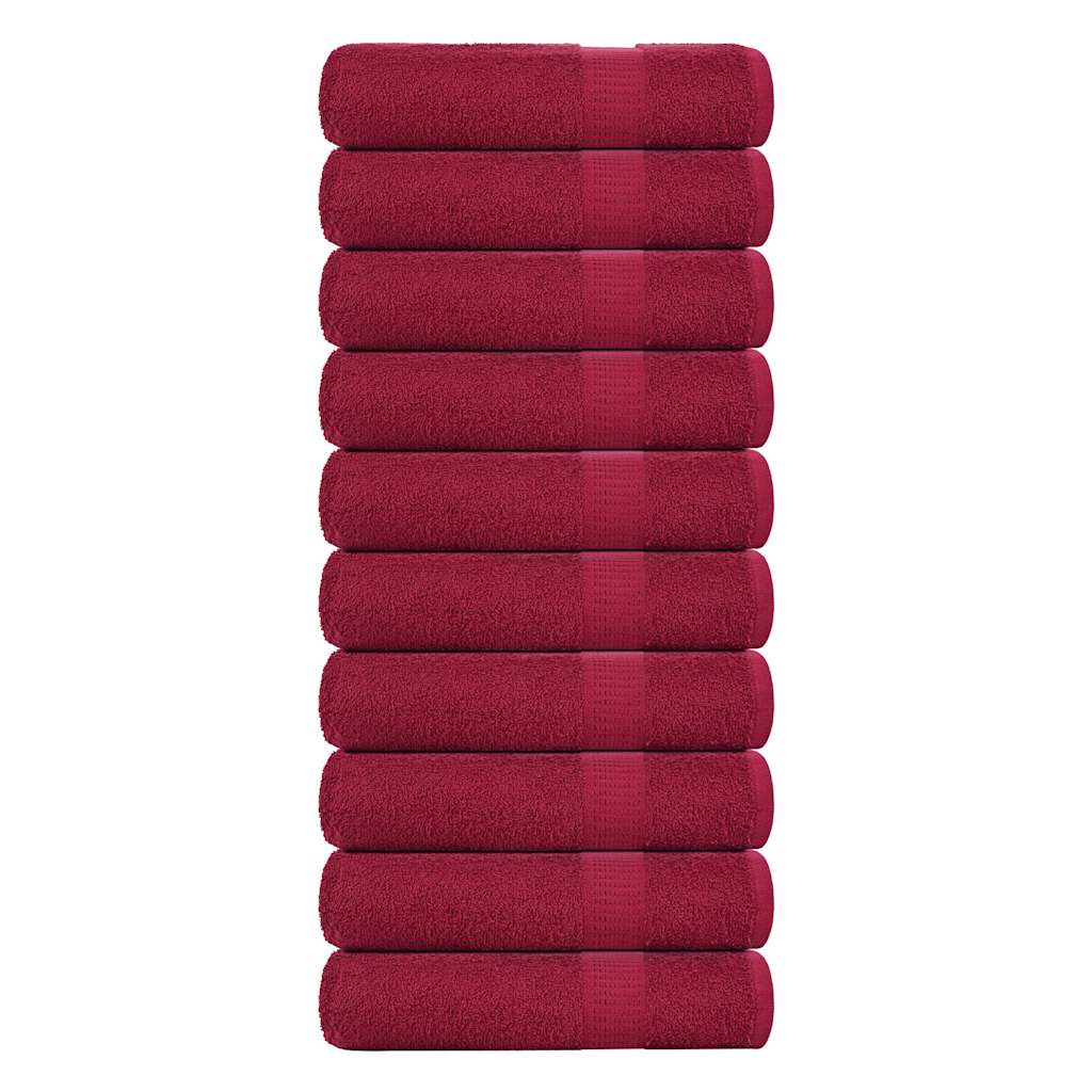 Serviettes FROGN 10 pièces Bordeaux 50x100 cm 360 g/m²