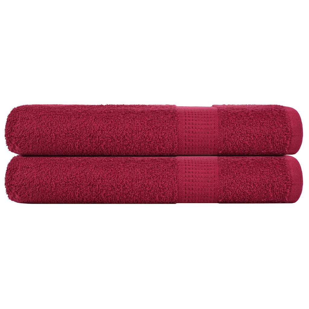 Serviettes de sauna FROGN 2 pcs Bordeaux 80x200 cm 360 g/m²