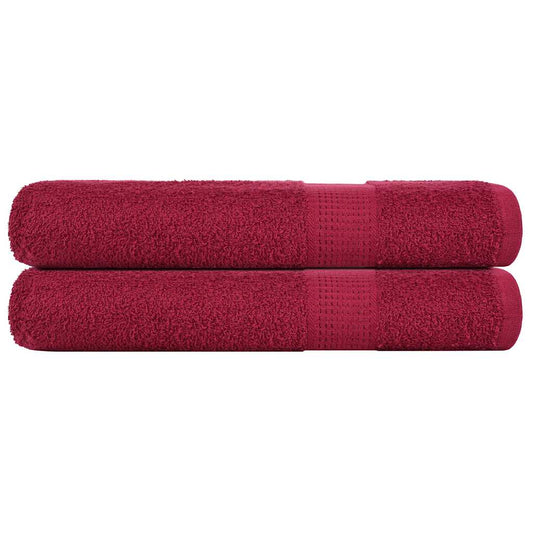 Saunatücher FROGN 2 Stk. Bordeaux 80x200 cm 360 g/m²