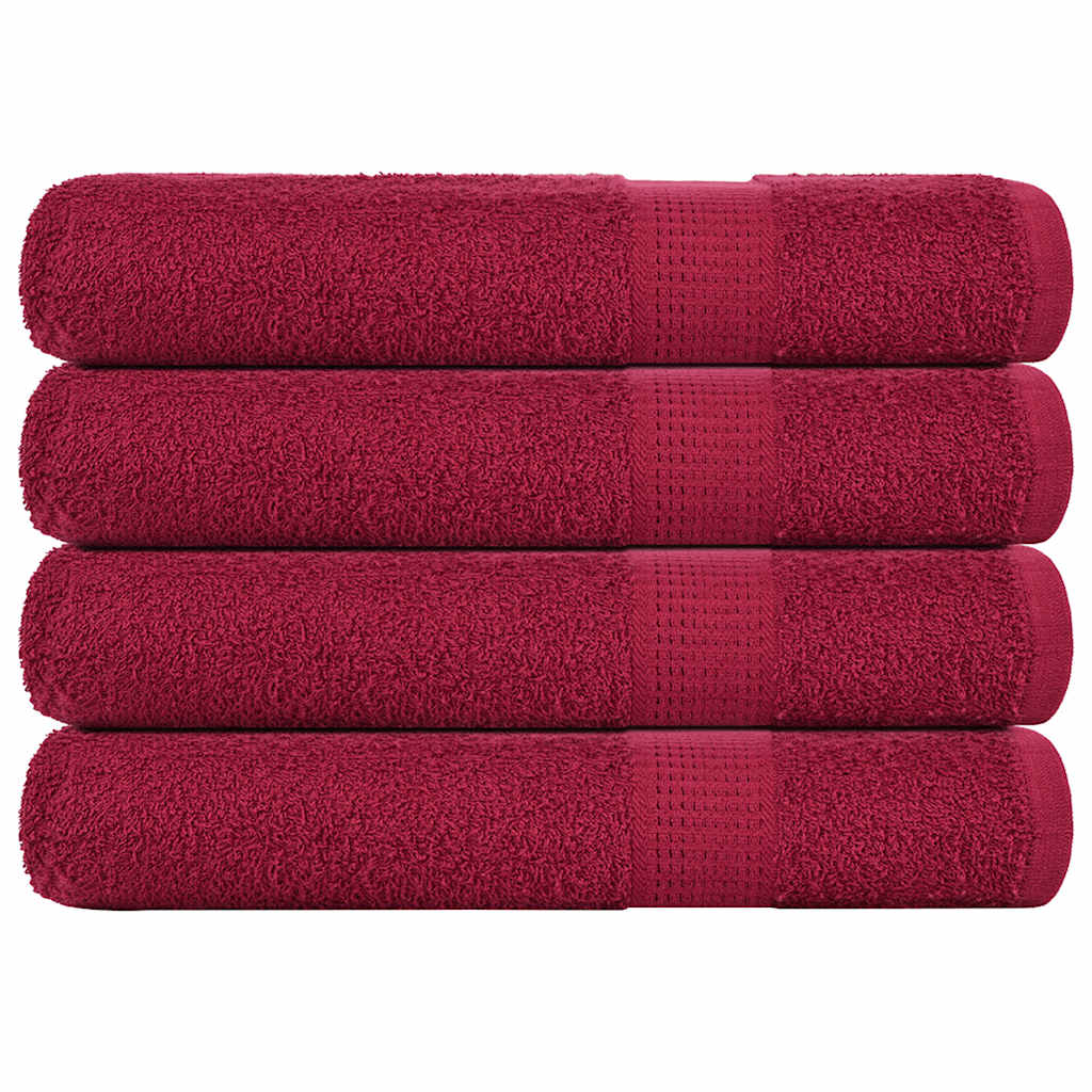 Saunatücher FROGN 4 Stk. Bordeaux 80x200 cm 360 g/m²