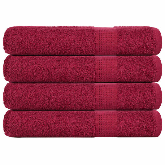 Saunatücher FROGN 4 Stk. Bordeaux 80x200 cm 360 g/m²