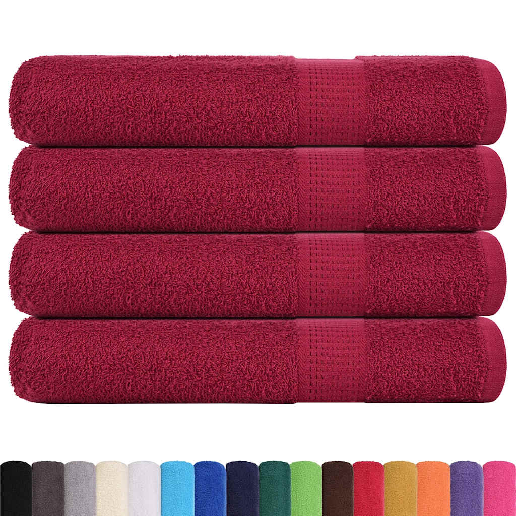 Saunatücher FROGN 4 Stk. Bordeaux 80x200 cm 360 g/m²