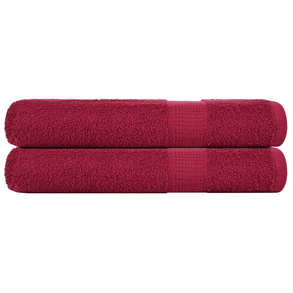 Serviettes FROGN 2 p. Bordeaux 100x200 cm 360 g/m²
