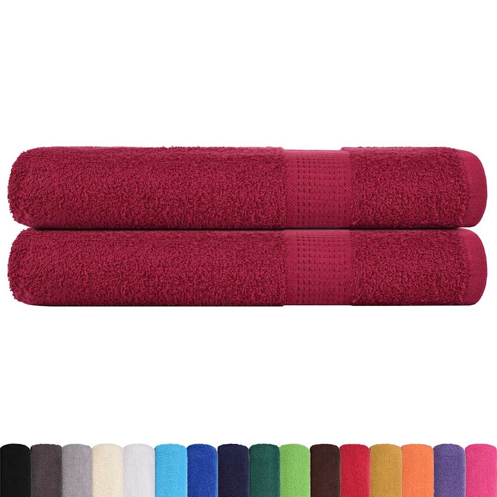 Serviettes FROGN 2 p. Bordeaux 100x200 cm 360 g/m²