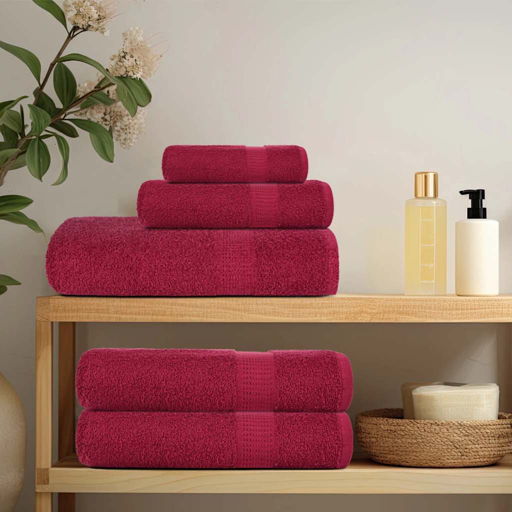 Serviettes FROGN 2 p. Bordeaux 100x200 cm 360 g/m²