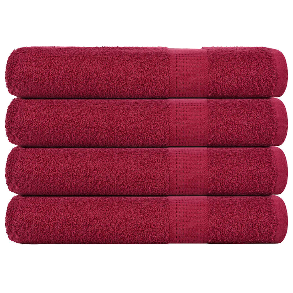 Handtücher FROGN 4 Stk. Bordeaux 100x200 cm 360 g/m²