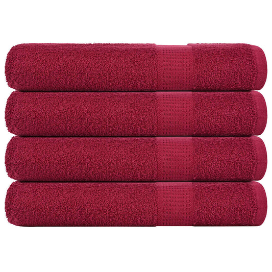 Towels FROGN 4 pcs. Bordeaux 100x200 cm 360 g/m²