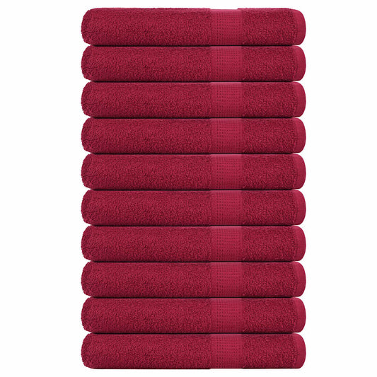 Handtücher FROGN 10 Stk. Bordeaux 100x200 cm 360 g/m²