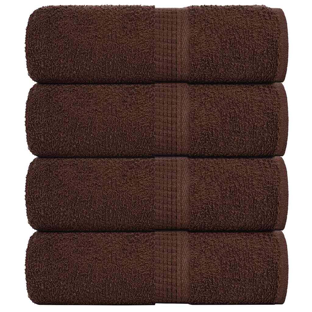 Gants de toilette FROGN, 4 pièces, marron, 30x30 cm, 360 g/m²