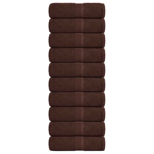 Gästetücher FROGN 10 Stk. Braun 30x50 cm 360 g/m²