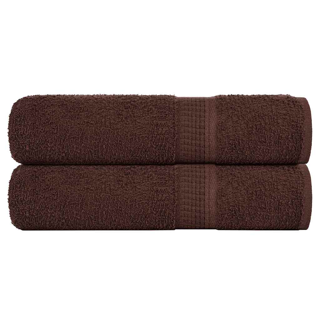 Serviettes de toilette FROGN 2 pcs marron 50x100 cm 360 g/m²