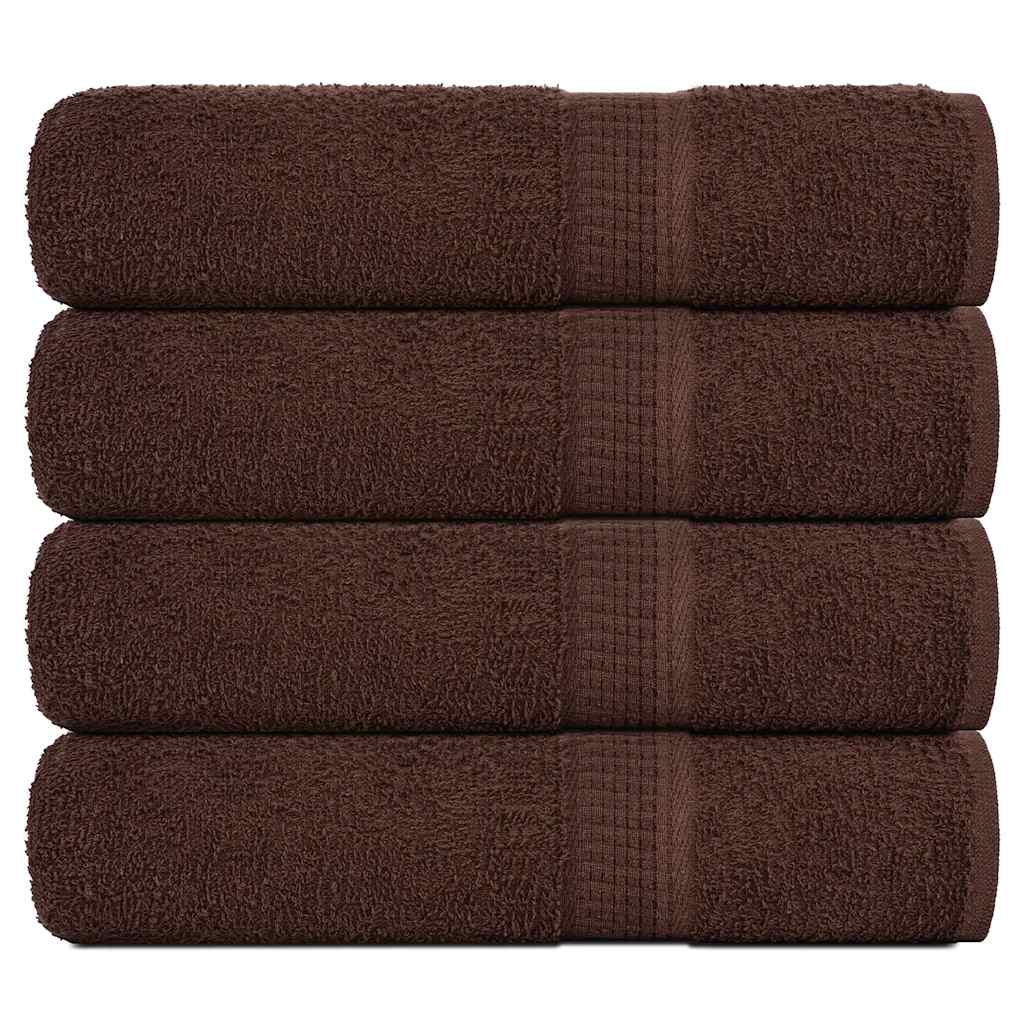 Serviettes FROGN 4 pièces Marron 50x100 cm 360 g/m²