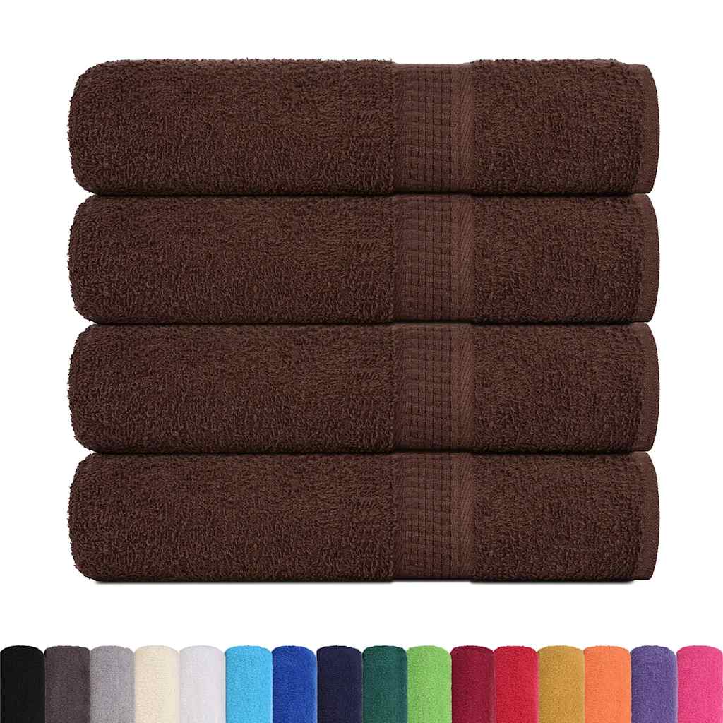 Serviettes FROGN 4 pièces Marron 50x100 cm 360 g/m²