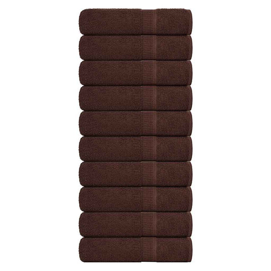Handtücher FROGN 10 Stk. Braun 50x100 cm 360 g/m²