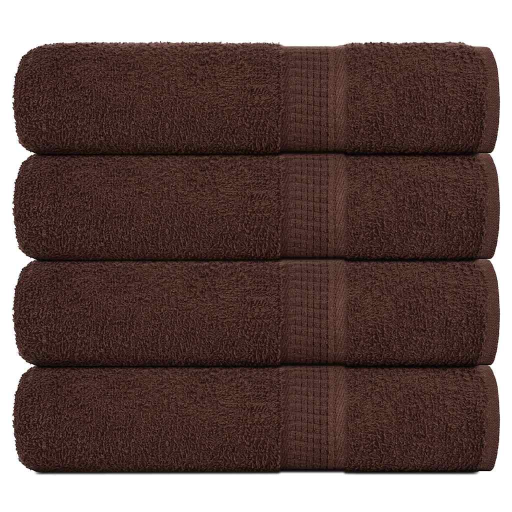 Serviettes de douche FROGN 4 pièces Marron 70x140 cm 360 g/m²