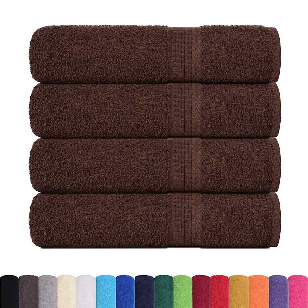 Serviettes de douche FROGN 4 pièces Marron 70x140 cm 360 g/m²