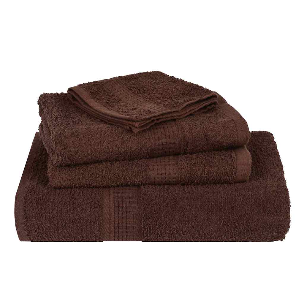 Serviettes de douche FROGN 4 pièces Marron 70x140 cm 360 g/m²
