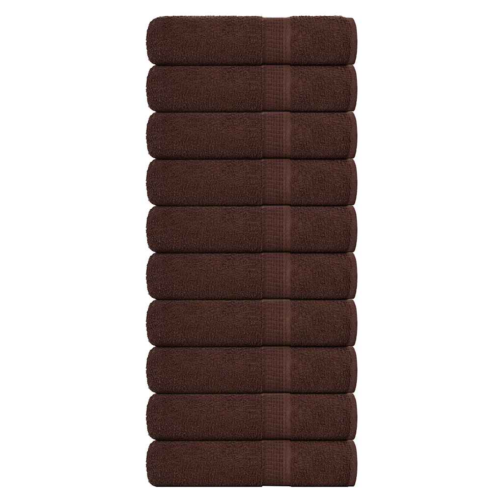 Draps de douche FROGN 10 pièces Marron 70x140 cm 360 g/m²