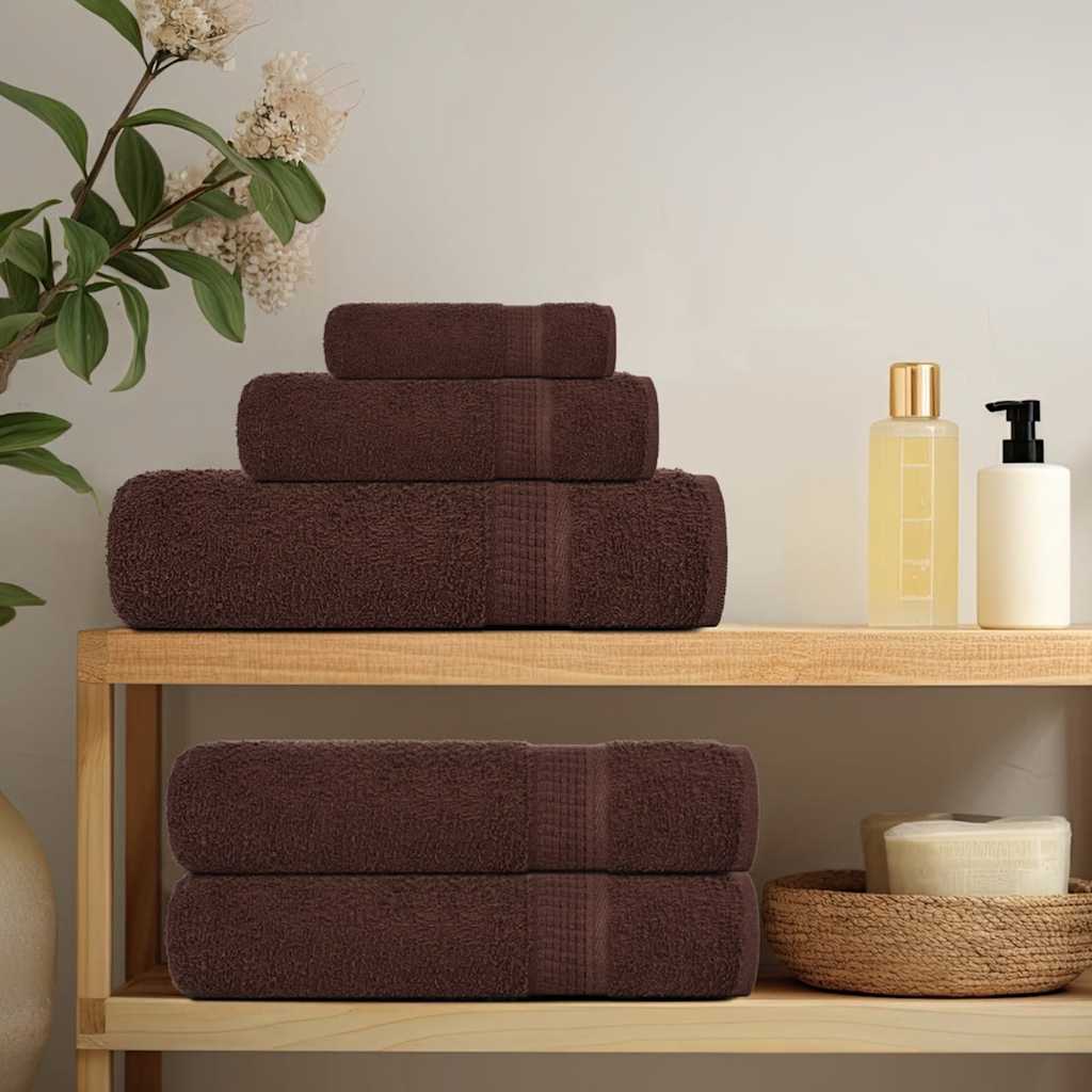 Draps de douche FROGN 10 pièces Marron 70x140 cm 360 g/m²