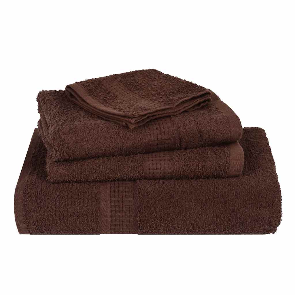 Serviettes de bain FROGN 4 pièces Marron 100x150 cm 360 g/m²