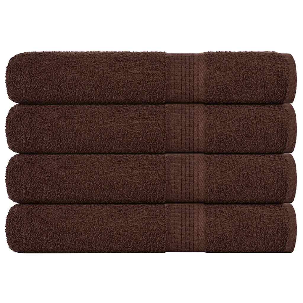 Serviettes de sauna FROGN 4 p. Marron 80x200 cm 360 g/m²