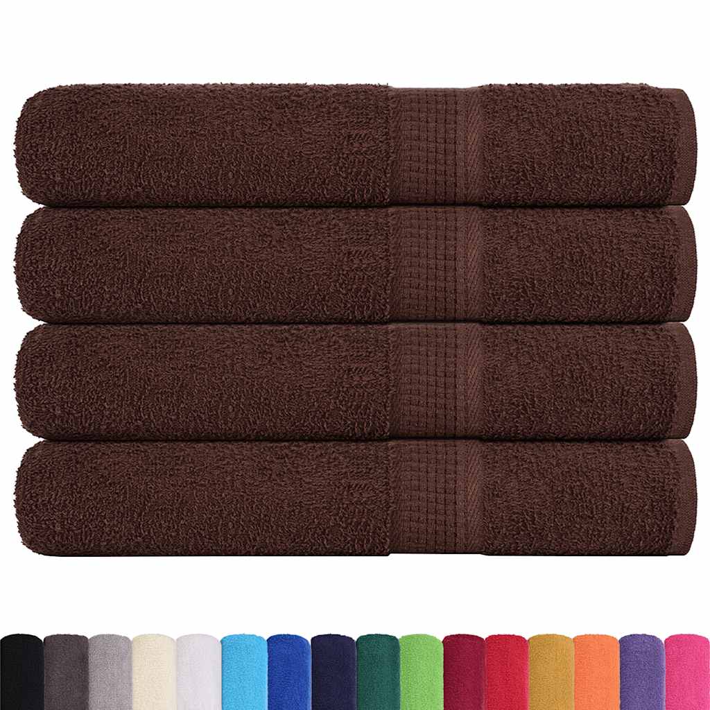 Serviettes de sauna FROGN 4 p. Marron 80x200 cm 360 g/m²