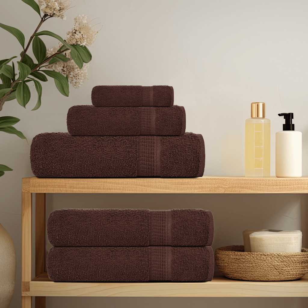 Serviettes de sauna FROGN 4 p. Marron 80x200 cm 360 g/m²