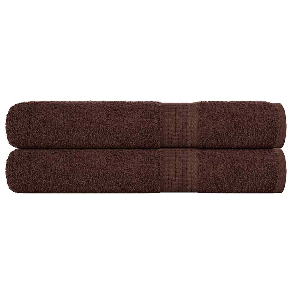 Serviettes FROGN 2 pces Marron 100x200 cm 360 g/m²