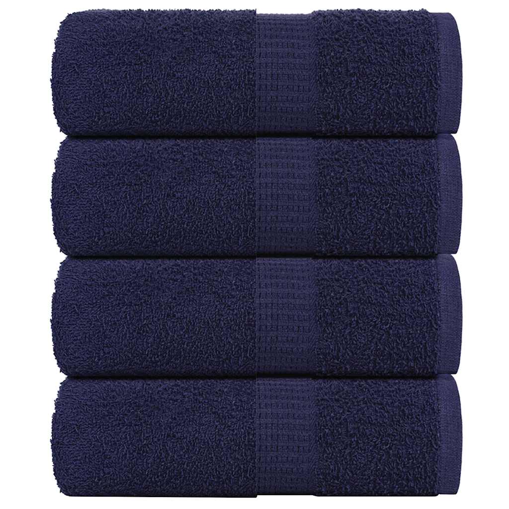 Serviettes d'invité FROGN 4 pièces Bleu marine 30x50 cm 360 g/m²