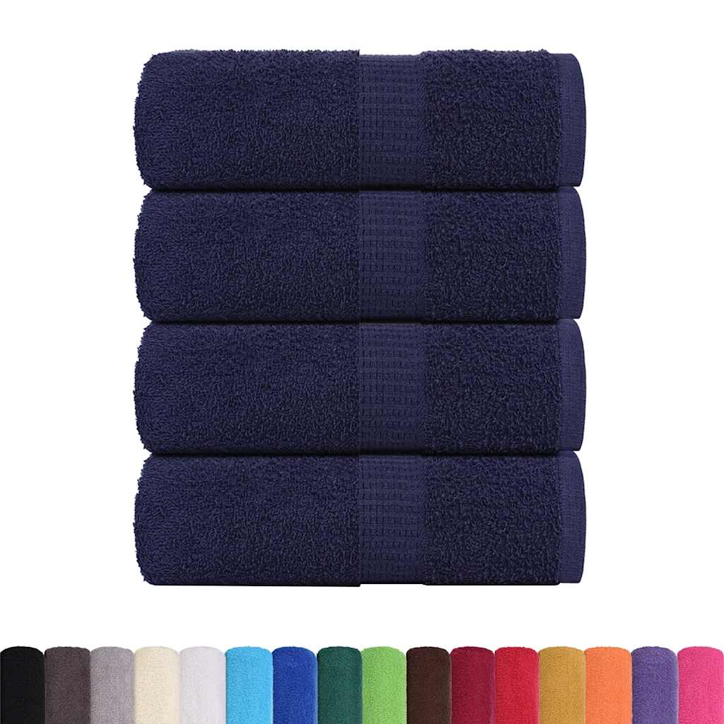 Serviettes d'invité FROGN 4 pièces Bleu marine 30x50 cm 360 g/m²