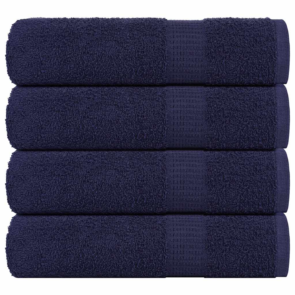 Serviettes de toilette FROGN 4 pces. Bleu marine 50x100 cm 360 g/m²