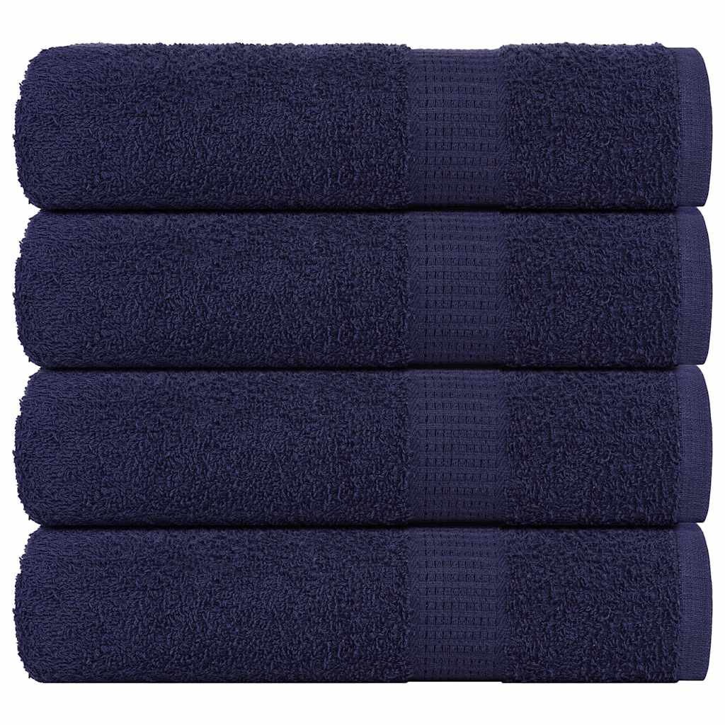 Serviettes de douche FROGN 4 p. Bleu marine 70x140 cm 360 g/m²