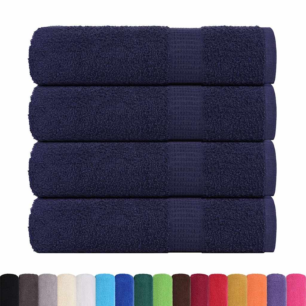 Draps de bain FROGN 4 pièces Bleu marine 100x150 cm 360 g/m²