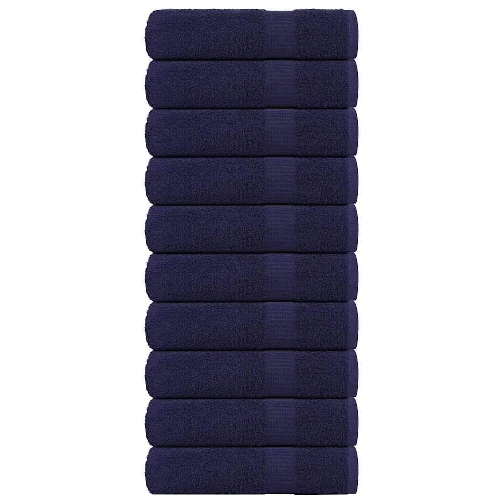 Serviettes de bain FROGN 10 pces Bleu marine 100x150 cm 360 g/m²