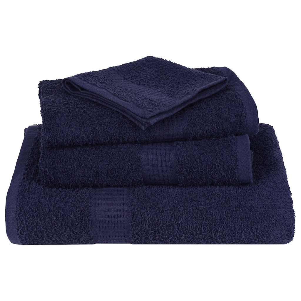 Serviettes de bain FROGN 10 pces Bleu marine 100x150 cm 360 g/m²