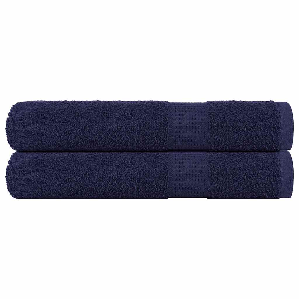 Serviettes de sauna FROGN, 2 pces, bleu marine, 80x200 cm, 360 g/m²
