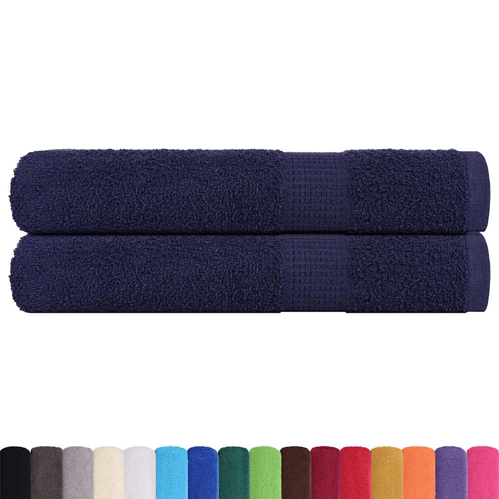 Serviettes FROGN 2 pièces Bleu marine 100x200 cm 360 g/m²