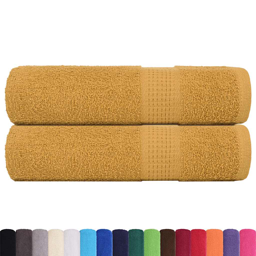 Serviettes FROGN 2 pces Or 50x100 cm 360 g/m²