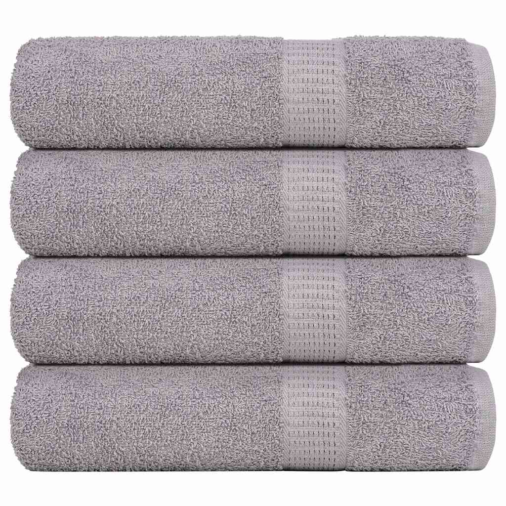 Serviettes de bain FROGN 4 p. gris 100x150 cm 360 g/m²