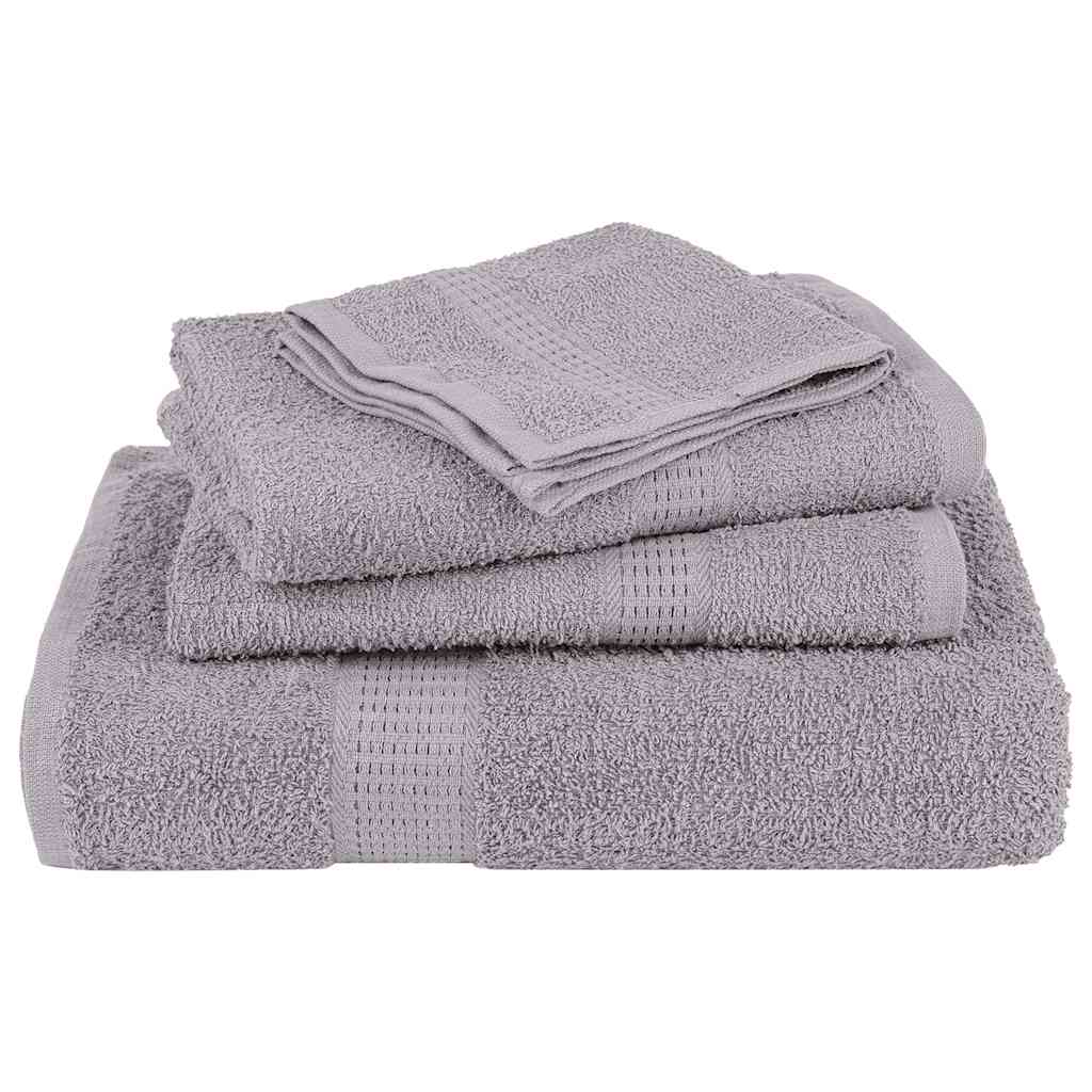 Serviettes de bain FROGN 4 p. gris 100x150 cm 360 g/m²